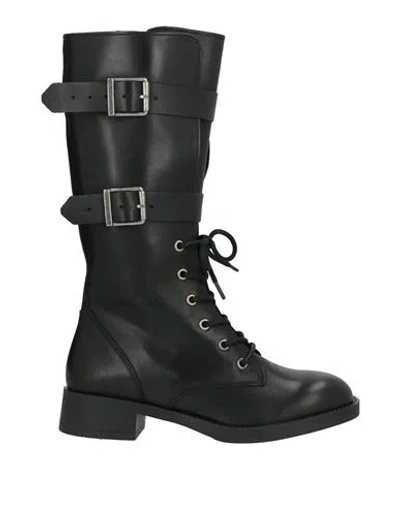 Steve Madden Woman Boot Black Size 9 Leather