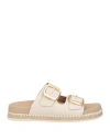 Steve Madden Woman Espadrilles Off White Size 6 Leather