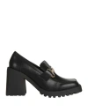 Steve Madden Woman Loafers Black Size 10 Soft Leather In Black