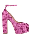 Steve Madden Woman Pumps Fuchsia Size 9 Textile Fibers In Pink