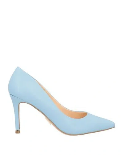 Steve Madden Woman Pumps Sky Blue Size 9 Soft Leather