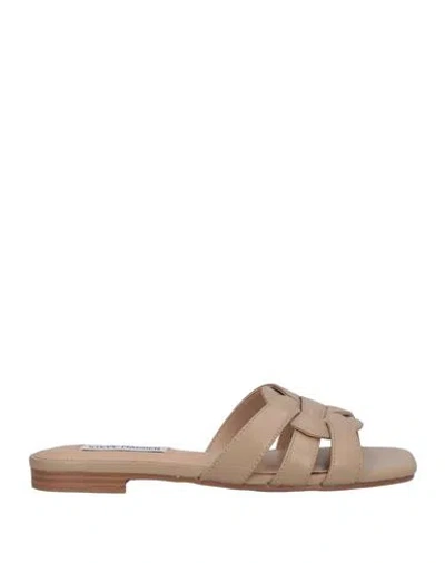 Steve Madden Woman Sandals Beige Size 8 Leather