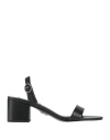 Steve Madden Woman Sandals Black Size 7 Leather In Black