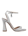 Steve Madden Woman Sandals White Size 8 Leather In White
