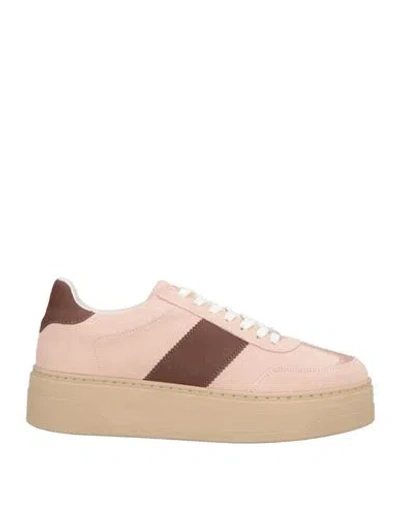 Steve Madden Woman Sneakers Blush Size 11 Leather In Pink