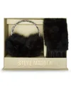 Steve Madden Women's 2-piece Snake Band Earmuff And Gloves Gift Set In Brown