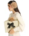 Steve Madden Women's 2-piece Snake Band Earmuff And Gloves Gift Set In Brown