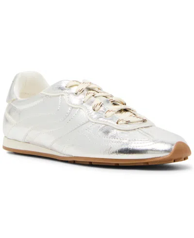 Steve Madden Women's Abbi Lace-up Sneakers In Silver