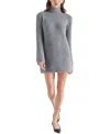 Steve Madden Women's Abbie Turtleneck Sweater Dress In Heather Grey