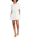 Steve Madden Abrah Textured Mini Dress In Optic White