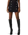 Steve Madden Adaire Double Breasted Miniskirt In Black