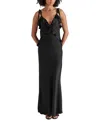 Steve Madden Adaline Ruffle Trim Maxi Dress In Black