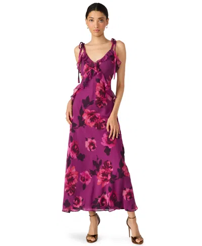 Steve Madden Women's Adalina V-neck Midi Dress In Purple
