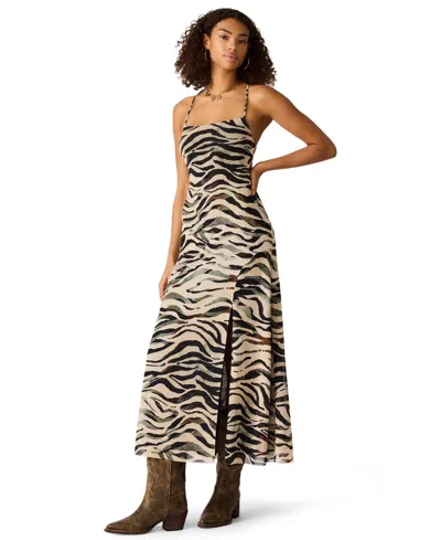 Steve Madden Adella Strappy Maxi Dress In Animal Print