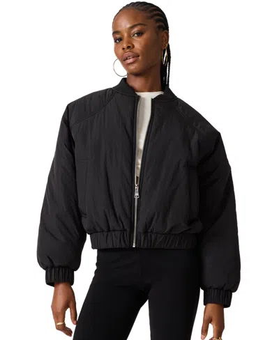 Steve Madden Women's Adore Zip-front Jacket In Black