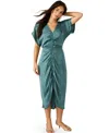 Steve Madden Women's Aimee V-neck Shirred-front Dress