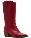 Steve Madden Albany Western Boot In Red