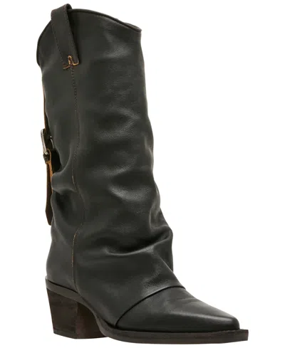 Steve Madden Women's Aldora Western Slouch Boots In Black