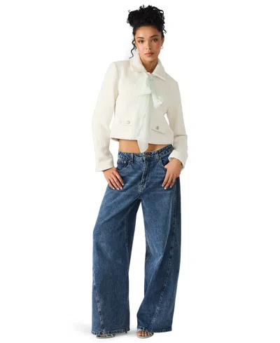 Steve Madden Women's Alise Collared Jacket In White