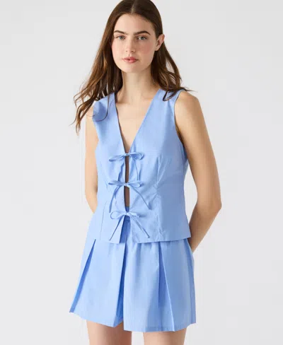 Steve Madden Women's Aliza Sleeveless Tie-front Top