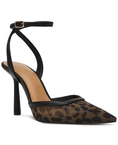 Steve Madden Women's Alliance Mesh Two-piece Pumps In Animal Print