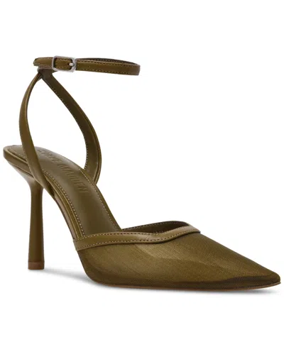 Steve Madden Women's Alliance Mesh Two-piece Pumps In Green