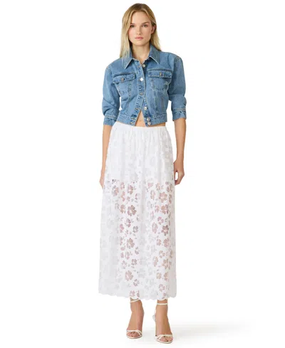 Steve Madden Anaisa Lace Maxi Skirt In White