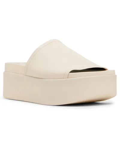 Steve Madden Women's Arwen Flatform Slip-on Slide Sandals In Neutral