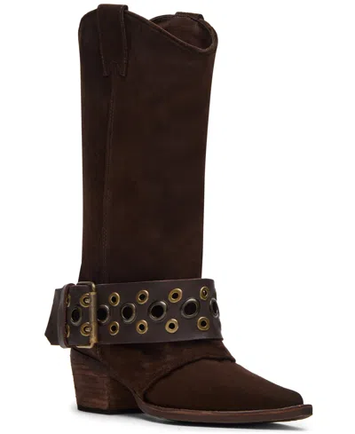 STEVE MADDEN WOMEN'S ASHWOOD WESTERN MOTO BOOTS