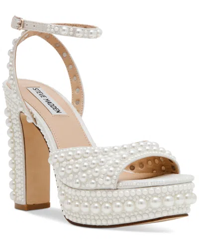 Steve Madden Women's Assured-p Two-piece Platform Dress Sandals In Pearl Multi