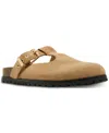 Steve Madden Atticus Clog In Light Tan Suede