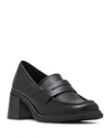 Steve Madden Baxter Loafer Pump In Black Leather