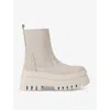Steve Madden Woman Ankle Boots Beige Size 9 Soft Leather In Beige