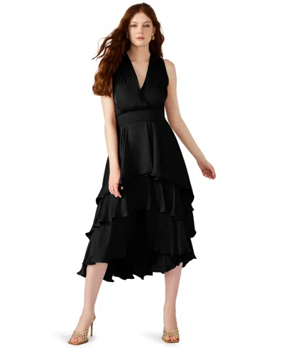 Steve Madden Women's Beiley Tiered Dress In Black