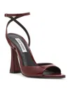 Steve Madden Beki Ankle Strap Pointed Toe Sandal In Burgundy Patent