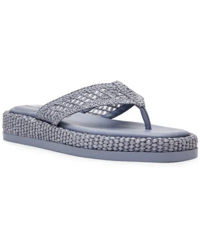 Steve Madden Women's Bella Flatform Slip-on Thong Sandals In Gray