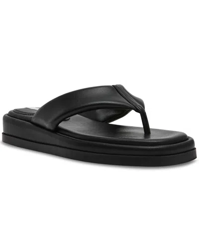 Steve Madden Women's Bella Flatform Slip-on Thong Sandals In Black