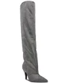 Steve Madden Bellamie Pointed Toe Over The Knee Boot In Black,rhinestone