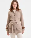 Steve Madden Women's Belted Single-breasted Jacket In Brown