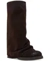 Steve Madden Women's Benton Mid-shaft Foldover Cuff Moto Boots