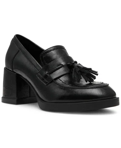 Steve Madden Women's Bettie Block Heel Tassel Loafer Pumps In Black