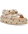 Steve Madden Women's Bigmona Platform Footbed Sandals In Natural Floral