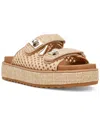 Steve Madden Bigschmona Platform Slide Sandal In Natural Raffia