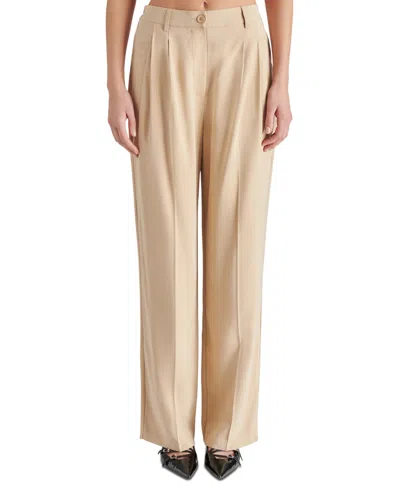 Steve Madden Blaze Pleated Pants In Khaki