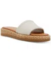 Steve Madden Women's Boardwalk Espadrille Slide Sandals In White