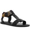 Steve Madden Brazinn Gladiator Sandal In Black Leather