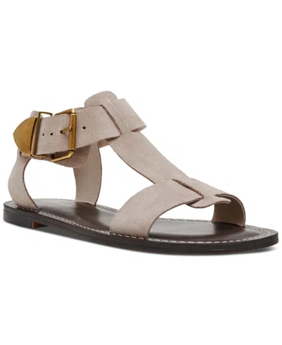 Steve Madden Women's Brazinn Gladiator Flat Sandals In Taupe Suede