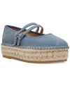 Steve Madden Brinn Womens Double Buckle Slip On Casual And Fashion Sneakers In Denim