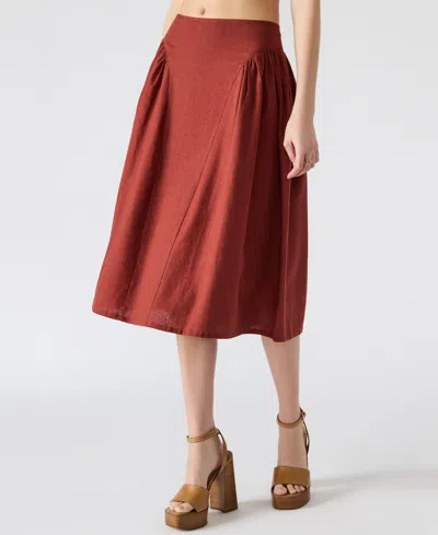 STEVE MADDEN WOMEN'S BROOKLYN SHIRRED MIDI SKIRT
