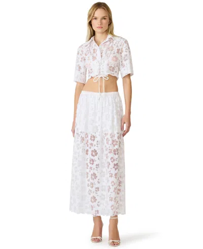 Steve Madden Women's Bryant Short-sleeve Top In White